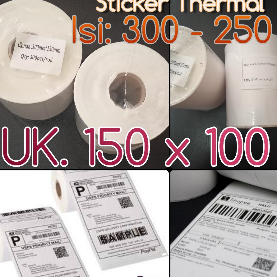 

KP8 LABEL BARCODE KES STICKER DIRECT THERMAL 15x1 Isi 25 3 pcs Stiker termal