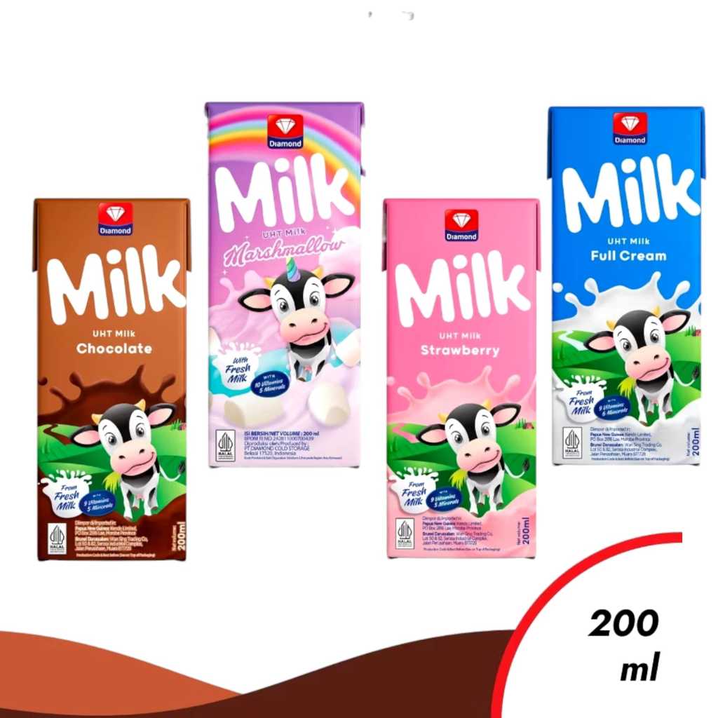 

Diamond UHT 200 ML | Isi 24 Pcs