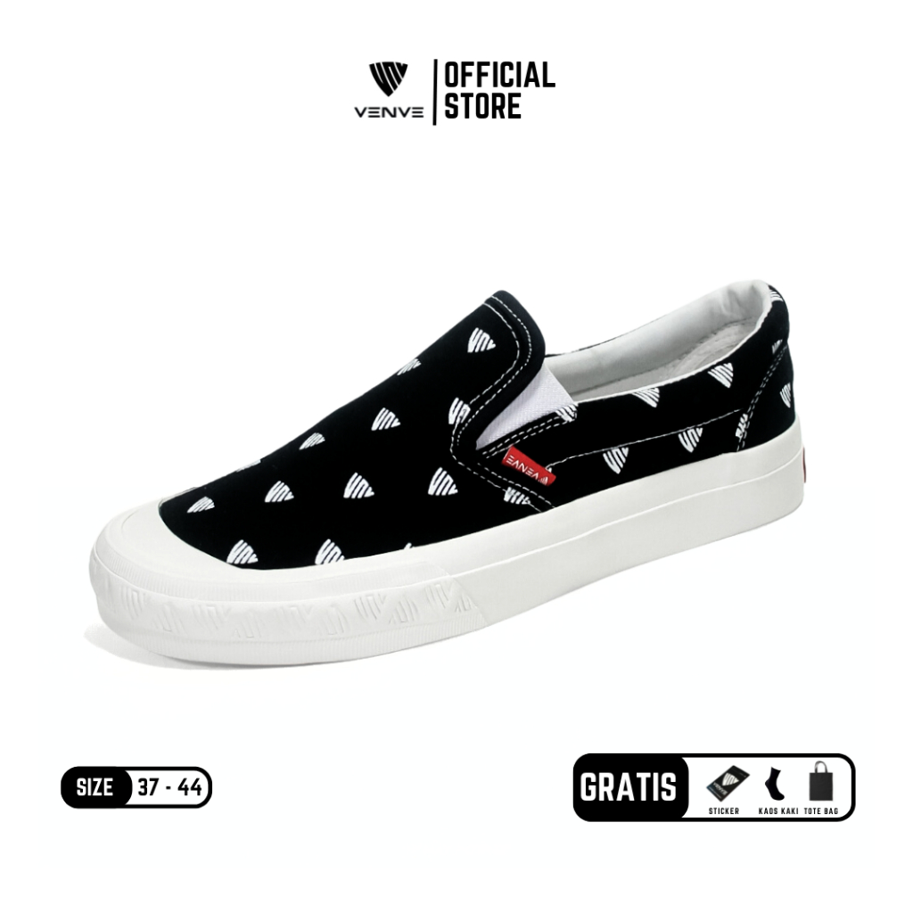 VENVE - Victorius Full Print Logo Slip On Sepatu Casual Pria Wanita | Sepatu Original