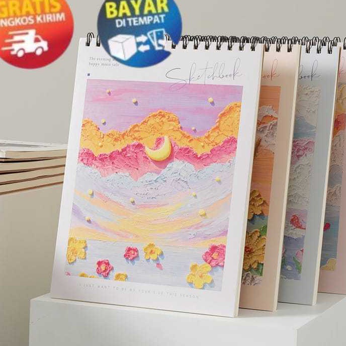 

FG2 MIKADO KP175 SKETCHBOOK A4 AESTHETIC BUKU GAMBAR DRAWING BOOK VERTIKAL JILID SPIRAL 45 HALAMAN