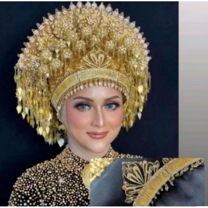 Set aksesoris pengantin adat aceh/Set sunting adat aceh/Set sunting pengantin Aceh cewek