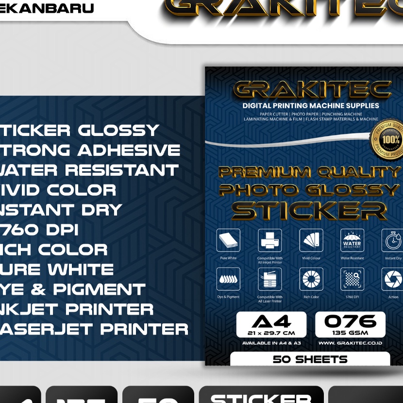 

Wow Sticker Glossy Photo Paper A4 Isi 5 Lembar Glossy Photo Sticker Paper Kes Foto Sticker Glossy Premium Grakitec