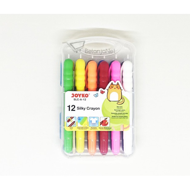 

KP8 Silky Crayon Krayon Halus Joyko SLCA12 Warna Colors