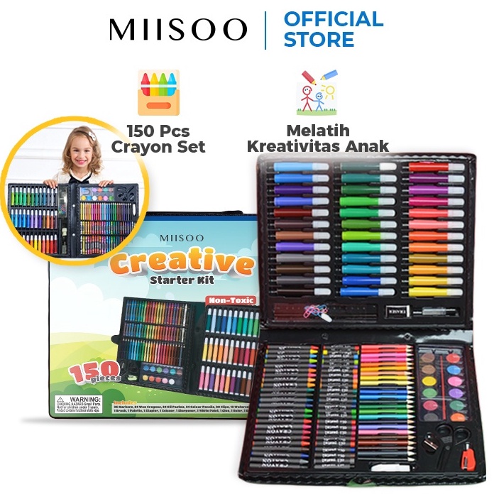 

berkualitas Cece Fancy Items Exclusive MIISOO SET Crayon 15 PCS Set Pensil Warna Pastel Pensil Minyak warna untuk Melukis dan mewarnai