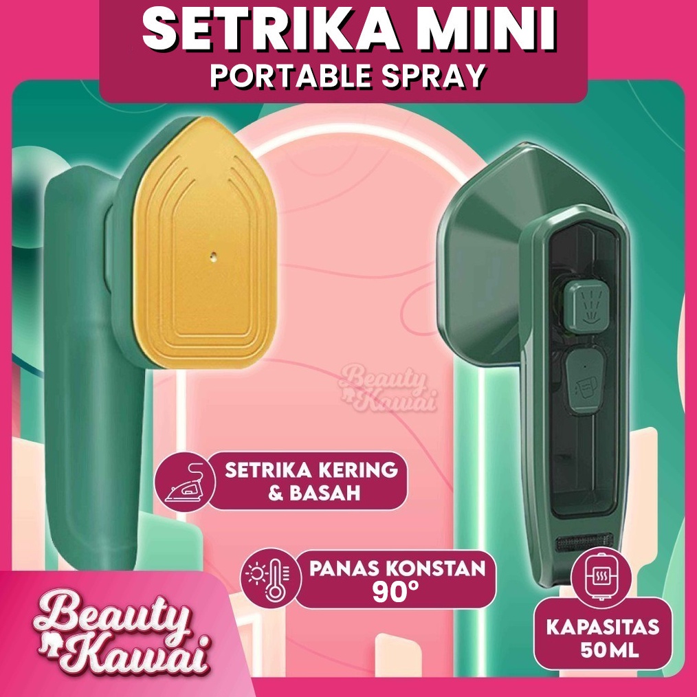 Setrika Portable Travel Mini Ironing Alat Elektrik Semprotan Sprayer