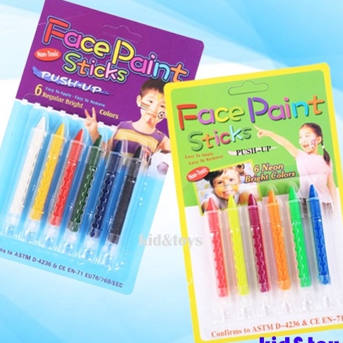 

KF7 Kidntoys Cat Wajah Face Painting stick Mewarnai Melukis Wajah Non Toxic Washable Paint Stick