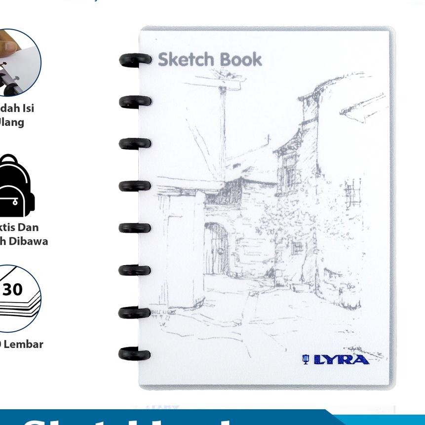 

KP8 Lyra Buku Sketsa Ukuran A5 3 Lembar Sketch Book Binder Buku Bergambar Lyr92125