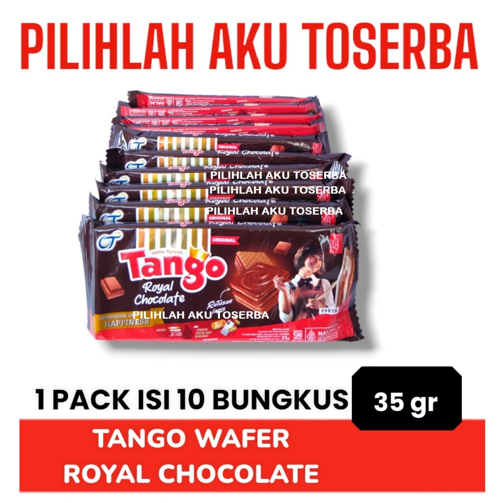 

Tango Wafer ROYAL CHOCOLATE 35 gr - (HARGA 1 PACK ISI 10 SACHET)