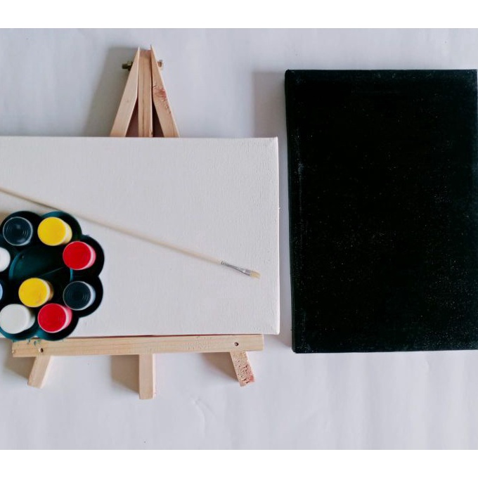 

KP8 KANVAS LUKIS 2X3CM EASEL STANDING KANVAS PALET CAT ACRYLIC KUAS NO1