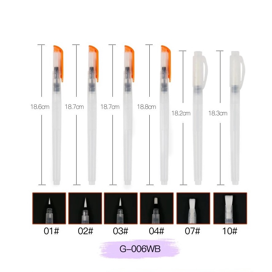 

Giorgione water brush set 6 long handle ART L7I3