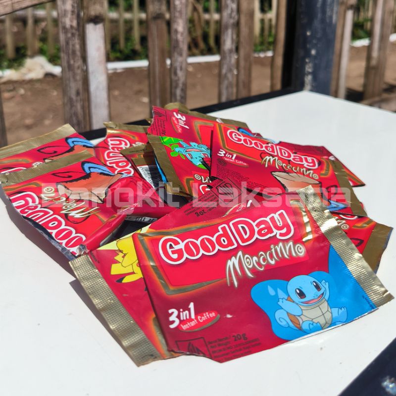 

100 Bungkus Kemasan Kopi Good Day Bekas Edisi Pokemon Bahan Kerajinan Tangan Tikar Prakarya Anak Sekolah Sudah Potong Atas Bawah