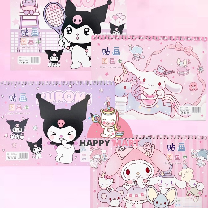 

KP8 sketch book Buku gambar a4 Kuromi tenis series melody cinnamoroll