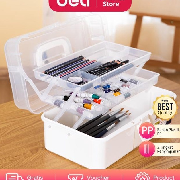 

Terkini Deli Large Art Toolbox Kotak Peralatan Seni 682 6833