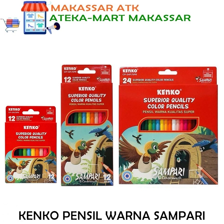 

[1SET] KENKO PENSIL WARNA SAMPARI CP-12H CP-12F CP-24F