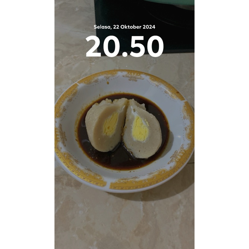 

pempek kapal selam telur utuh