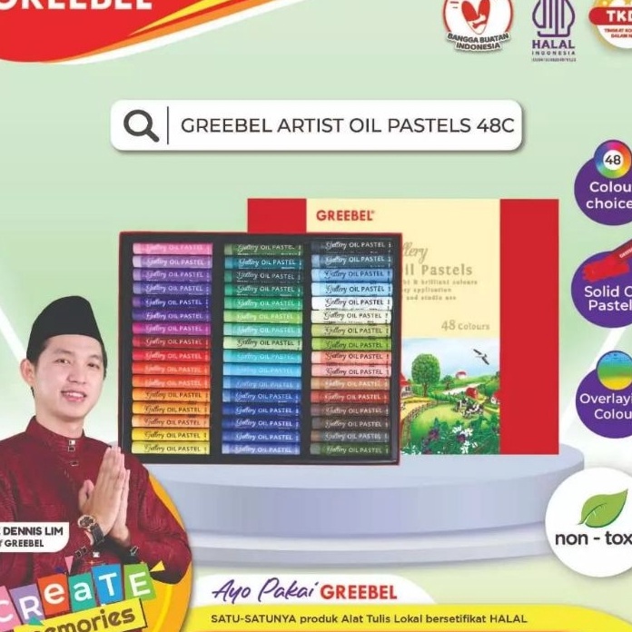 

Hemat Greebel Artist Oil Pastel Crayon 48C Crayon Greebel 48 warna