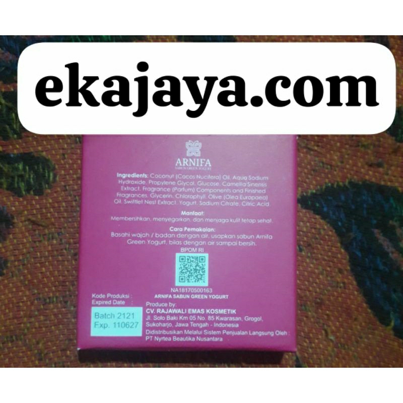 Sabun Arnifa By Nyrtea 1 Box Isi 20 Bar Original Bpom