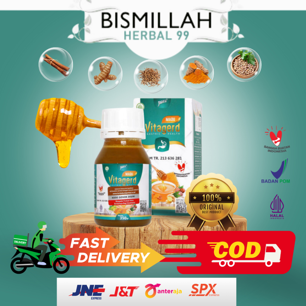 [KIRIM INSTANT] MADU VITAGERD ORI 100% || VITAGERD ASLI MADU LAMBUNG_MAAG_GERD_ATASI ASAM LAMBUNG