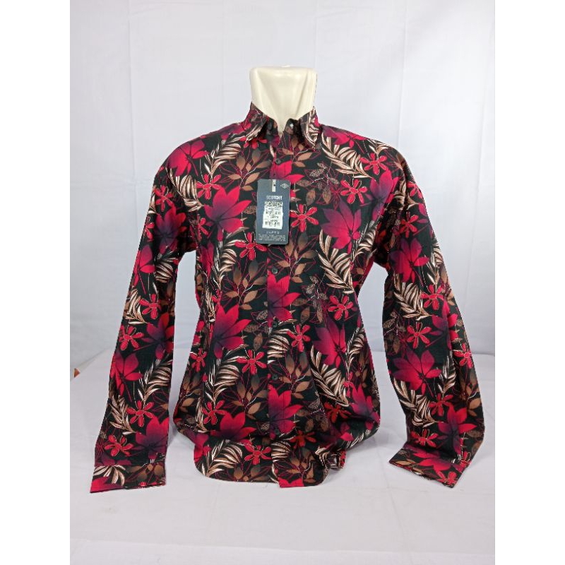 Kemeja Batik Printing Lengan Panjang Scotch&Co/ Batik Printing Pria Dewasa