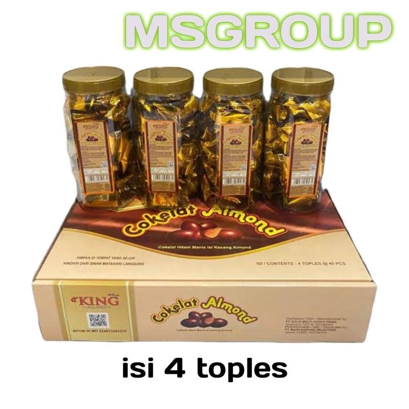 

Coklat DKING Kacang Almond isi 4 Toplas