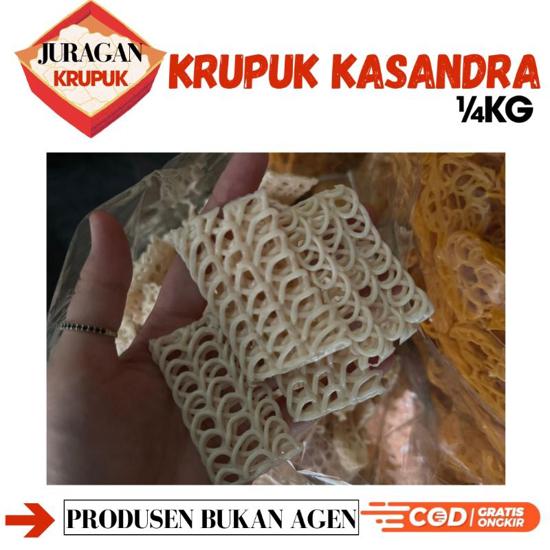 

Krupuk Kasandra Putih ¼Kg 250gram