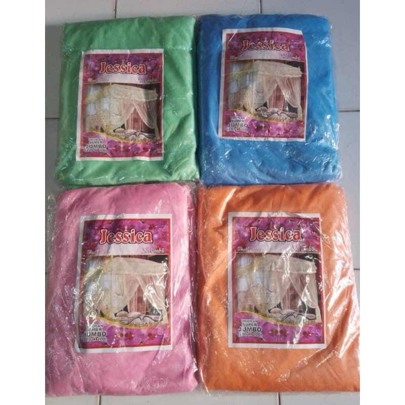 Kelambu Polos Super Jumbo ukuran 200x200 cm merek Jessica / Kelambu Gantung Polos Jumbo 200x200 cm