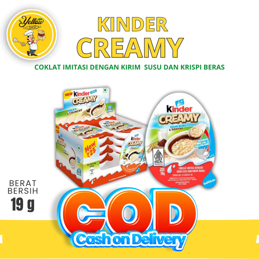 

KINDER CREAMY 19GR / KINDER SEREAL CUP CREAMY