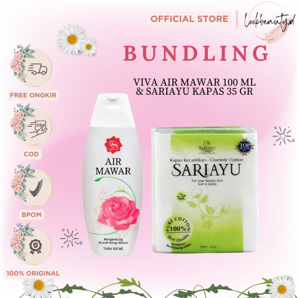 BUNDLING VIVA AIR MAWAR 100 ML + SARIAYU KAPAS 35 GR