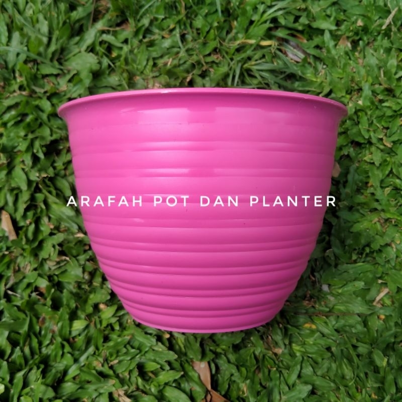 pot bunga murah Uk. 20 (1 buah) diameter +-19,5cm tawon lebah madu hias hiasan warna warni pink atau