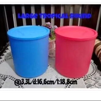 Large Tropical Round Tupperware