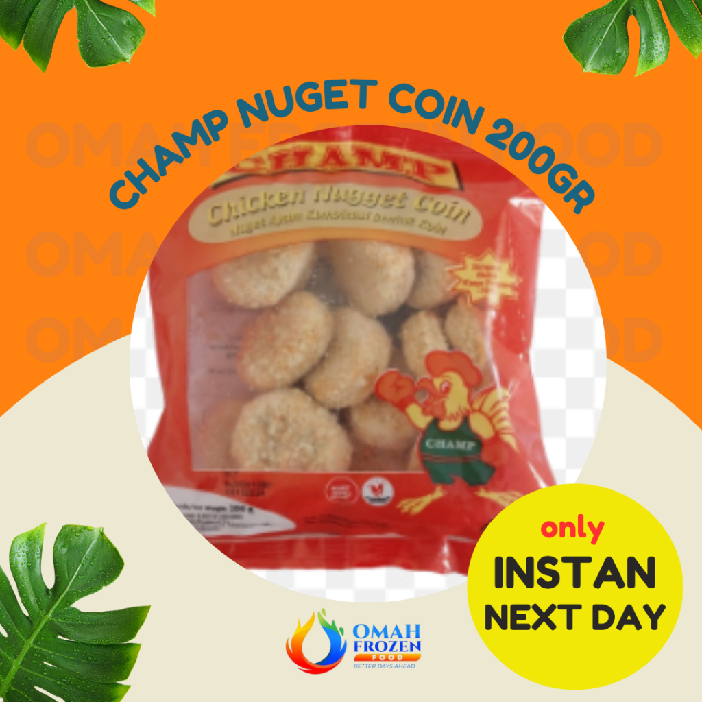 

Champ Chicken Nugget NAget Ayam Coin 200gr (KHUSUS INSTANT & NEXT DAY)