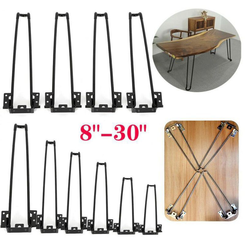 Furnitur Meja Lipat Kaki DIY Craft Per Pcs / Kaki Meja Hairpin Legs Lipat Kaki Meja Engsel