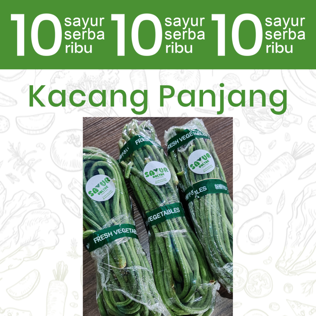 

Kacang panjang / kacang panjang pack / sayur kacang panjang (berat 600 gram)