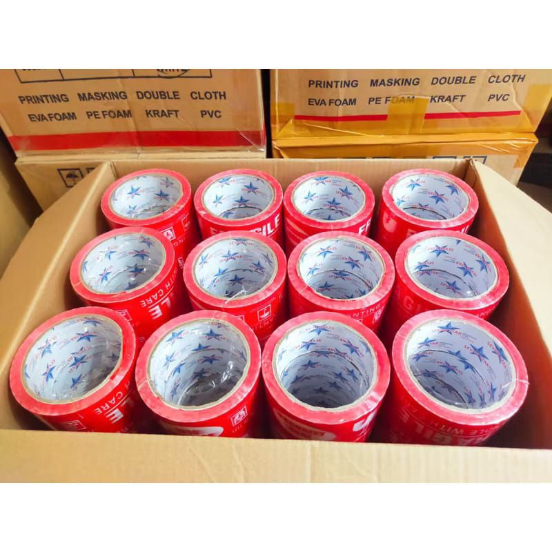 

Lakban Fragile Seven Star Merah Putih 45mm x 90 yard