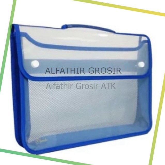 

Map Plastik Kancing 2 Jaring Folio / Zipper School Bag / Map Tenteng Sekolah