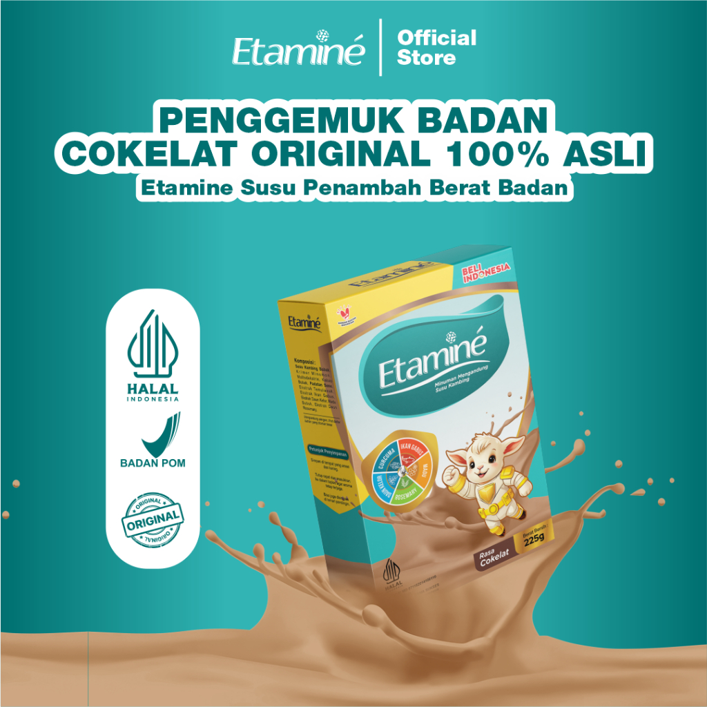 

Etamine Susu Penambah berat badan Penggemuk badan cokelat original 100% asli