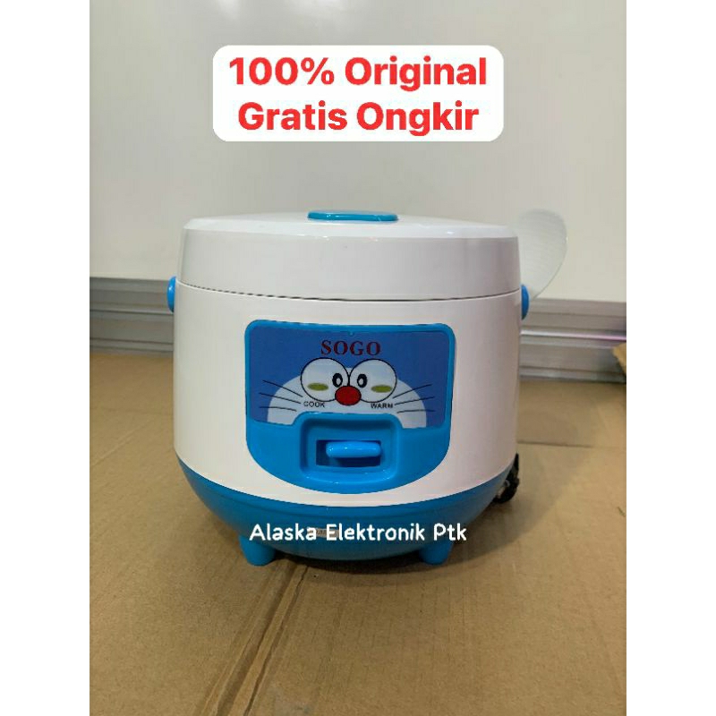 Magicom Mini Sogo 1Liter/Magicom Kecil Doraemon 1Liter/Rice Cooker Motif Doraemon/Mejikom Kecil Mura