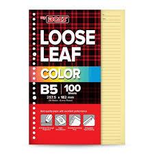

Gramedia Batam - Big Boss Loose Leaf B5 100 Kuning Garis