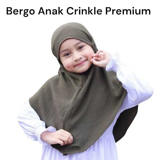 Bergo Maryam Anak Crinkle Premium 0-3Th