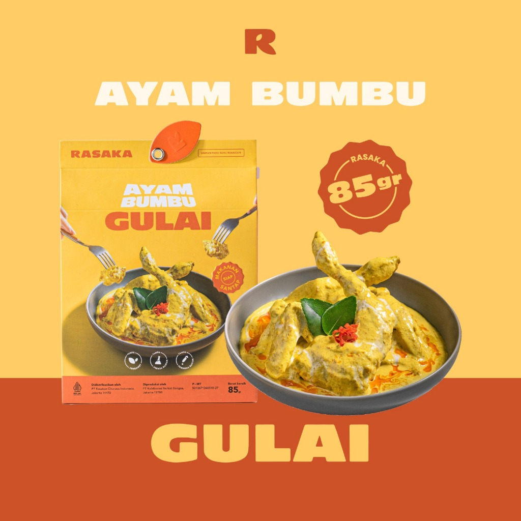 

RASAKA AYAM BUMBU GULAI 85gr/ MAKANAN INSTANT/ SIAP MAKAN/READY TO EAT