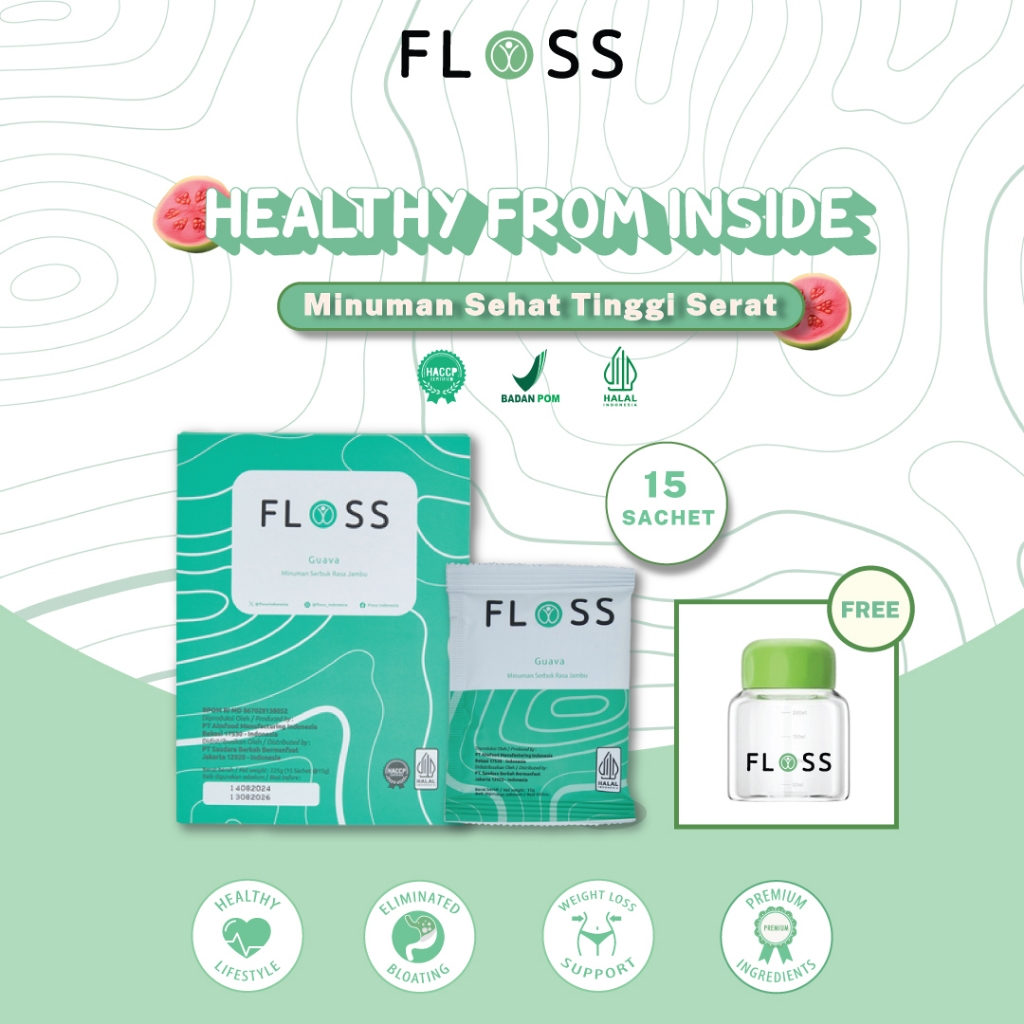 

Floss - Fiber Drink - Isi 15 Sachet