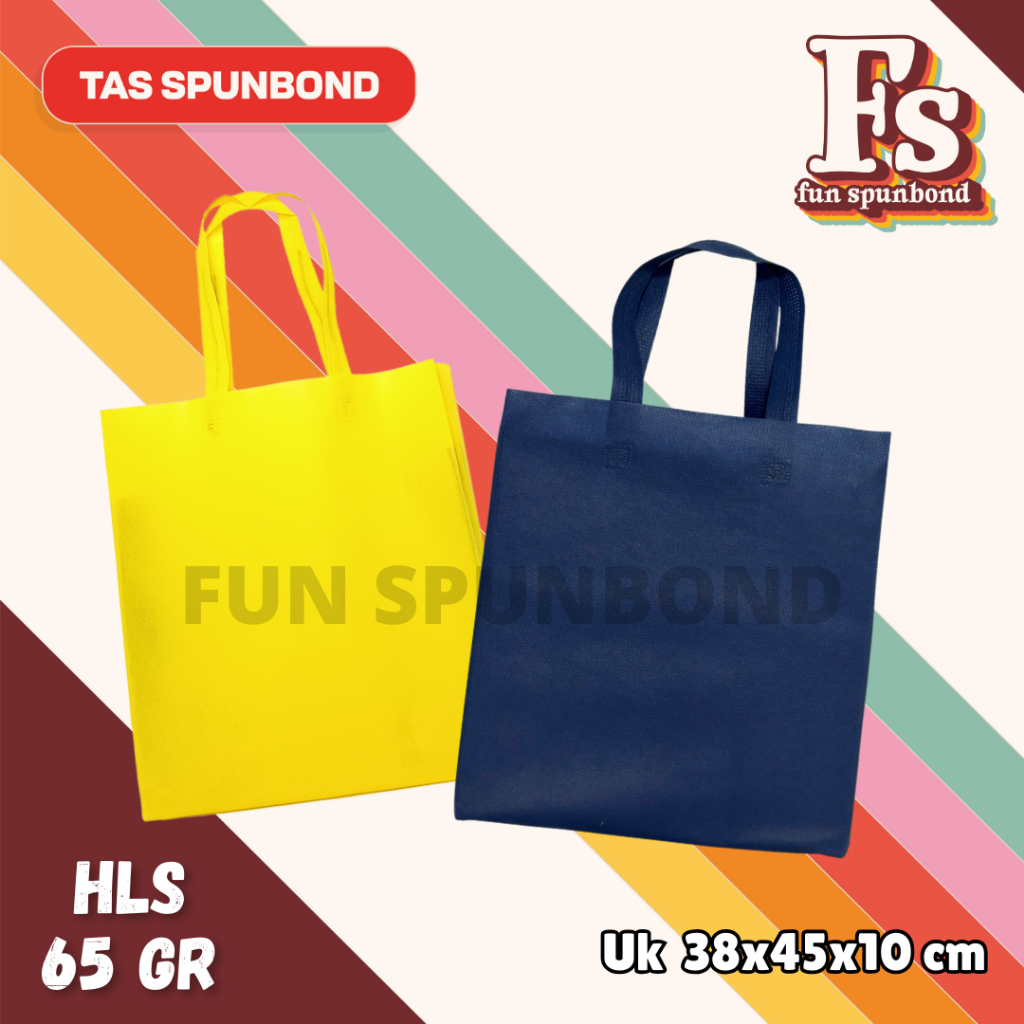 

TAS SPUNBOND HANDLE LIPAT SAMPING (HLS) 38X45X10 CM 65GR POLOS UNTUK TAS SOUVENIR, SYUKURAN, MENGENANG, PROMOSI, BANSOS,DLL