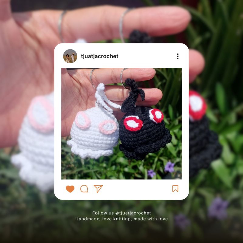 Ganci Rajut Couple Spiderman Gwen Octopus | Gantungan Kunci Tas |  Boneka Amigurumi | Bag charm Guri