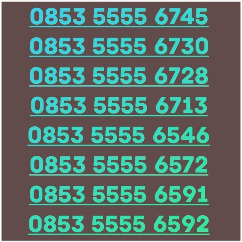 NOMOR Cantik Telkomsel seri kwartet 5555 rapi