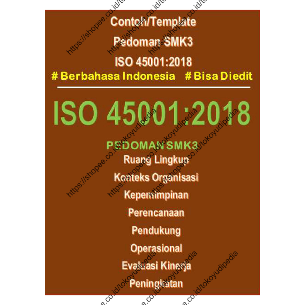 

Contoh/Template Manual SMK3 ISO 45001:2018