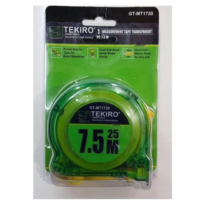 meteran tukang 7,5m tekiro /meteran tekiro 7,5 meter / meteran tukang 7,5m tekiro