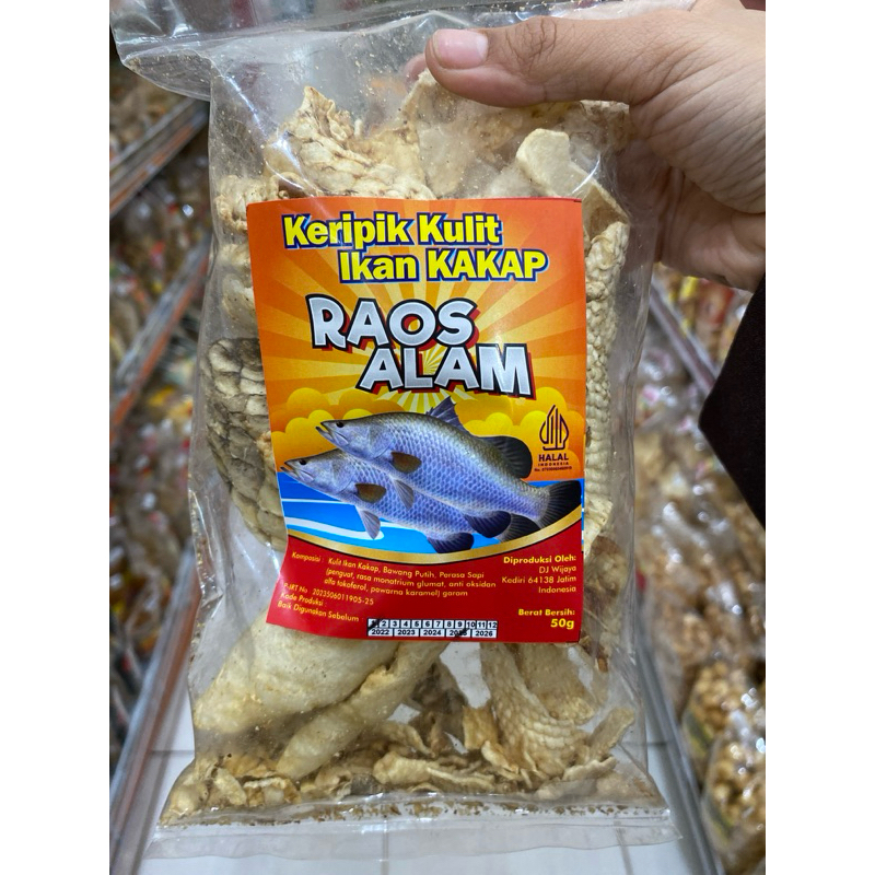 

Keripik Kulit Ikan Kakap Berat 50 Gram