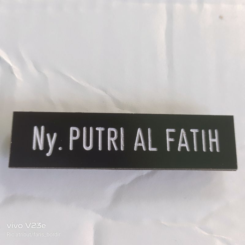 NAMA PDH TNI POLRI PNS DASAR FULL HITAM NAME TAG PAPAN NAMA