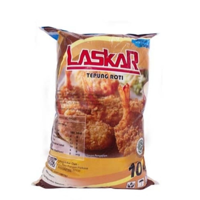 

TEPUNG PANIR, ROTI, BREAD CRUMB/ PANKO MIX LASKAR 10kg