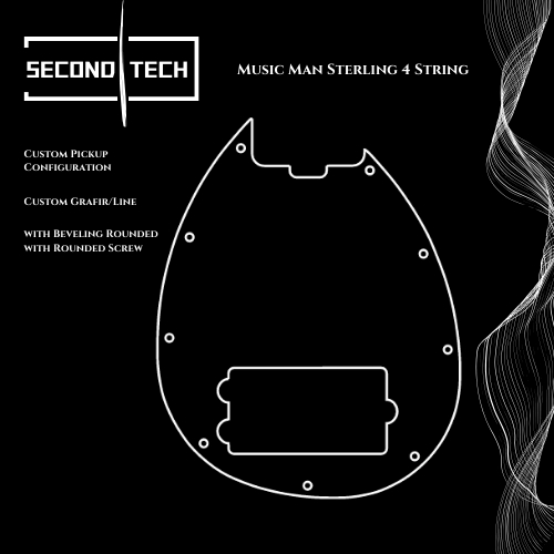 pickguard musicman music man sterling 3ply akrilik mirror custom